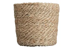 Kokos-Übertopf 'creme' ø 14,5 cm mit Folieneinsatz
