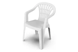 Monoblockstapelstuhl Lyra Weiss | 56 × 54 × 80 cm