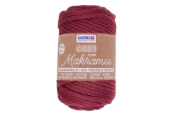 Glorex Makramee-Cord Gewebt Bordeaux | 3 mm | 250 g