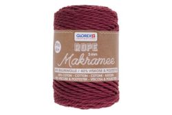 Glorex Makramee Rope Bordeaux | 3 mm | 250 g