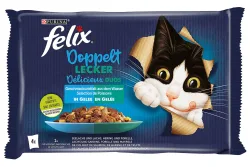 Felix Doppelt Lecker Katzenfutter in Gelee Fisch 4x85g