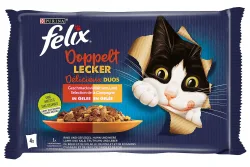Felix Doppelt Lecker Katzenfutter in Gelee Fleisch 4x85g