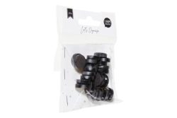Magnete, 17x5 mm schwarz, 25 Stück