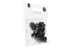 Magnete, 17x5 mm schwarz, 25 Stück