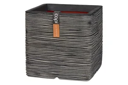 Capi Blumentopf RIB Quadro Anthrazit | 40 × 40 × 40 cm | 52 l