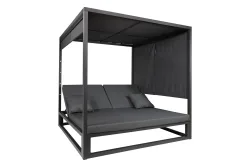 Home and More Outdoor-Bett Palm Beach Grau | 2 × 2 m