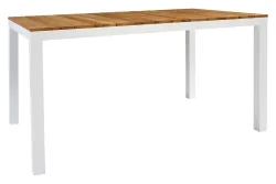 Home and More Tisch Santorini Teak Weiss | 152 × 90 × 75 cm
