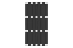 Halbelement Classic HPC Charcoal 180x90cm
