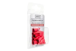 Umove Flachsteckhülsen rot | 6,3 mm | Kabel-Ø 0,75 - 1,5 mm² | vollisoliert | 10 Stück
