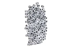 Glorex Kunststoff-Würfel Buchstaben | 0.5 cm | 50 g