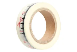 Washi-Tape mit Meterband Weiss