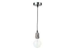 LeuchtenDirekt Pendelaufhängung Eisen Schwarz | ⌀ 10 cm | 60 W