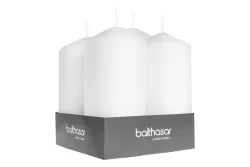 Balthasar - Zylinderkerzen, 4 Stück, 50X115MM, Weiss