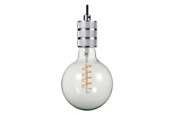 Star Trading Lampenaufhängung E27 Lens Zink - Silber | 40 W
