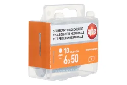 Ayce Sechskant-Holzschraube Verzinkt | 6 mm × 50 mm