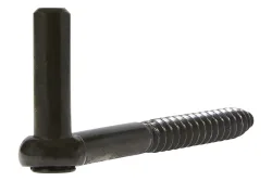 Ayce Kloben mit Holzschrauben-Gewinde Schwarz | 10 cm