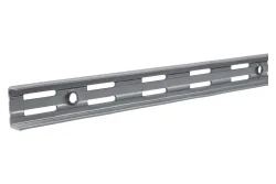 Wandschiene 2-Reihig Grau | 495 × 25 × 12 mm