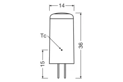 OSRAM HOMELIGHTING 4058075432123 LED EEK E (A - G) GY6.35 Kolbenform 2.2 W = 28 W Warmweiß (Ø x H) 14 mm x 36 mm 1 St.
