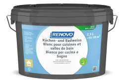 Renovo Wandfarbe Küchen- und Badweiss | 2.5 l | Matt