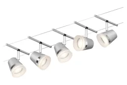 Paulmann LED-Seilsystemleuchte Cone Silber | 16 × 1000 cm