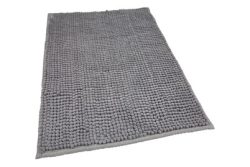 Chenille-Badteppich Grau | 40 × 60 cm
