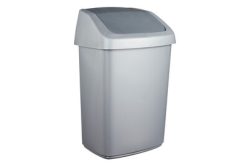 Curver Abfalleimer Swing Anthrazit | 37.3 × 19.8 × 24.6 cm | 10 l
