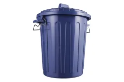 Curver Abfalltonne mit Deckel Blau | 50 × 57 × 66 cm | 70 l