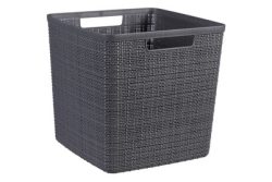 Curver Aufbewahrungsbox Jute Cube | 27 × 28 × 28 cm | 17 l