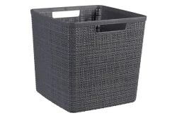 Curver Aufbewahrungsbox Jute Cube | 27 × 28 × 28 cm | 17 l