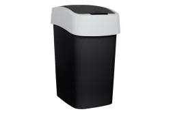 Curver Abfalleimer Flip Bin Grau | 47 × 26 × 34 cm | 25 l