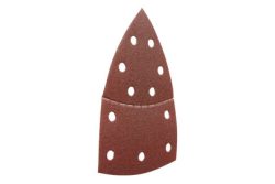 Wolfcraft 1814000 Multischleifpapier mit Klett, gelocht Körnung 120 Eckmaß 95 mm 10 St.