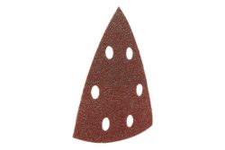 Wolfcraft 1852000 Deltaschleifpapier mit Klett, gelocht Körnung 80 Eckmaß 95 mm 5 St.