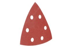 Wolfcraft 1854000 Deltaschleifpapier mit Klett, gelocht Körnung 240 Eckmaß 95 mm 5 St.