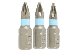 Wolfcraft Kreuzschlitz-Bit PZ 1 S2-Stahl gestrahlt, zähhart C 6.3 3 St.