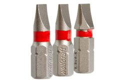 Schlitz-Bit 5.5 mm, 6.5 mm Wolfcraft S2-Stahl gestrahlt, zähhart C 6.3 3 St.