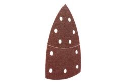 Wolfcraft 1812000 Multischleifpapier mit Klett, gelocht Körnung 60 Eckmaß 95 mm 10 St.