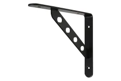 Garderobenkonsole Schwarz | 25 × 3 cm | max. 200 kg