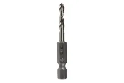 Wolfcraft 7258000 HSS Metall-Spiralbohrer 4 mm Gesamtlänge 53 mm geschliffen DIN 338 1/4 (6.3 mm) 1 St.