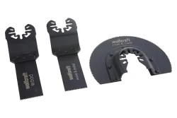 Wolfcraft Vibrationssägen-Set Metall und Holz | 85 × 22 mm | 3 Stück