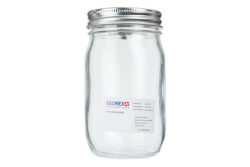 Glorex Glas mit Deckel | 13.5 × 7 cm | 420 ml