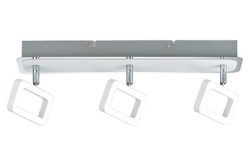 Paulmann LED-Strahler Frame Weiss-Chrom | 3× 4.5 W
