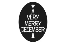 Rayher Label A Very Merry December Oval | 5.5 × 4 cm