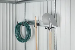 Biohort Haken-Set mit Wandschiene Silber