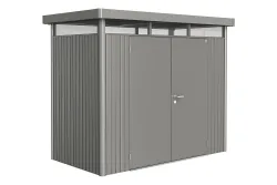 Biohort Gerätehaus HighLine Gr. H1 Doppeltüre Silber