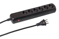 Steffen 207605116 C - Steckdosenleiste (Schwarz)