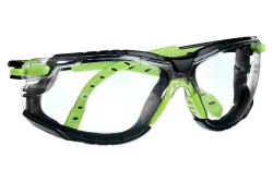 3M Schutzbrille Solus 1000 | mit Antibeschlag-Beschichtung | Grün+Klares Glas