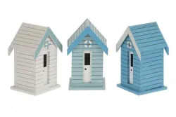 Strandhaus Holz sortiert 7,5x12,5x6,5cm