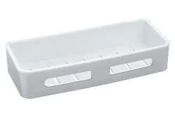 Diaqua - Duschablage rechteckig Inox poliert, One Size, Weiss