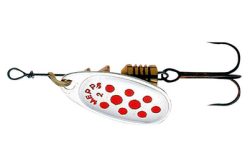 Mepps Comet silber/rot - ohne Widerhaken - Spinner