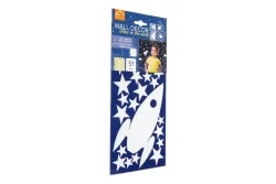 Crearreda Sticker Sterne und Rackete | 31 × 15 cm